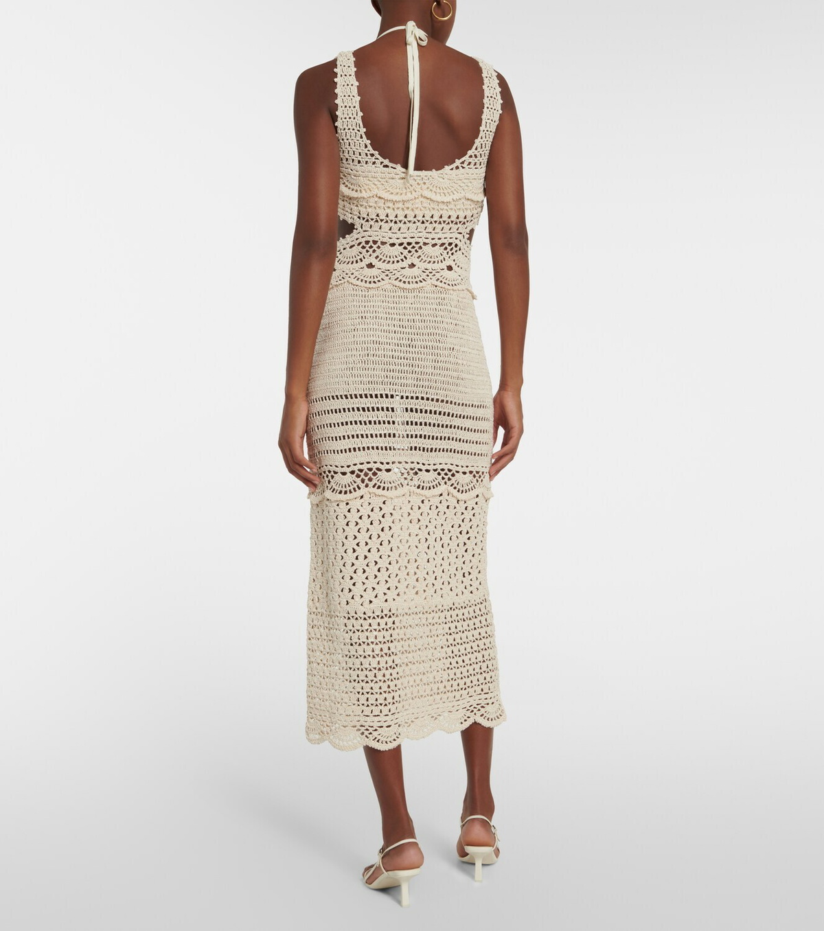 Simkhai - Cory crocheted cotton-blend midi dress Simkhai
