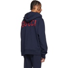 Gucci Navy NY Yankees Edition Patch Zip Hoodie
