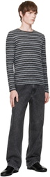 LISA YANG Gray Tariq Stripes Sweater