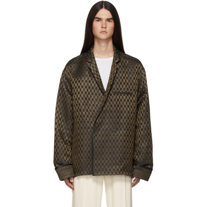 Haider Ackermann Brown Caraganus Pyjama Blazer Haider Ackermann