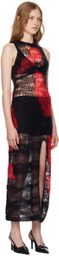 MISBHV Black & Red Antwerp Midi Dress