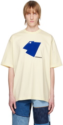 ADER error Yellow Flocked T-Shirt