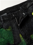 Givenchy - Straight-Leg Distressed Painted Jeans - Black