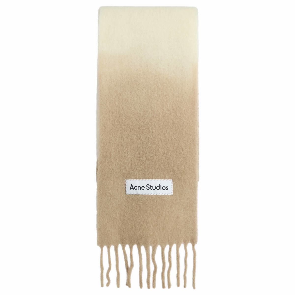 Acne Studios Vally Dip Dye Scarf in Light Beige 
