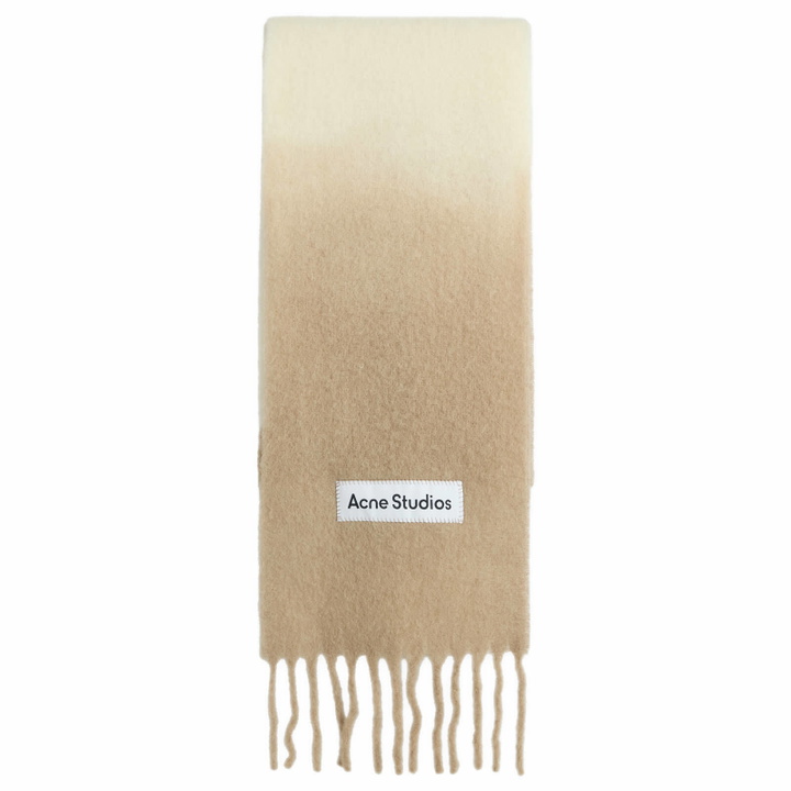 Photo: Acne Studios Vally Dip Dye Scarf in Light Beige 