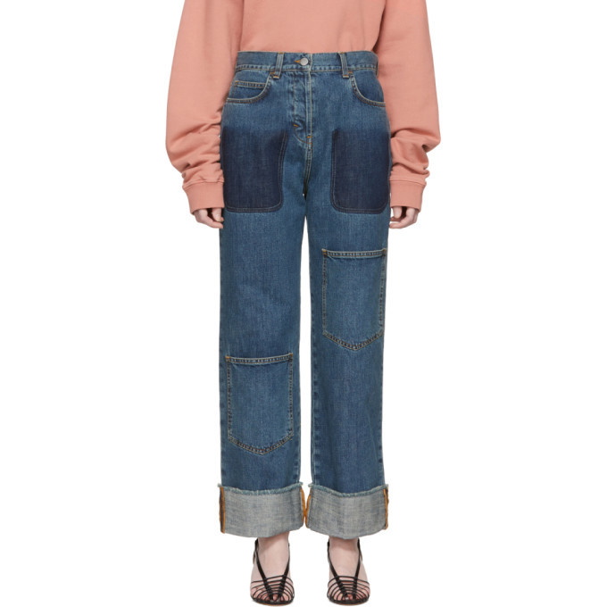 Photo: JW Anderson Blue Shaded Pocket Jeans
