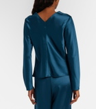 Leset Barb satin top