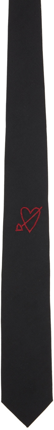 Ernest W. Baker Black Embroidered Tie Ernest W. Baker