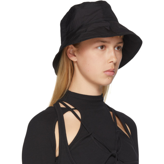 Hyein Seo Black Double Layer Logo Bucket Hat Hyein Seo