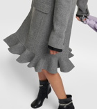 JW Anderson Ruffled wool blend coat