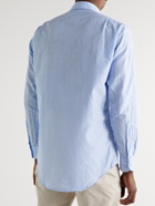 Sid Mashburn - Striped Cotton and Linen-Blend Shirt - Blue