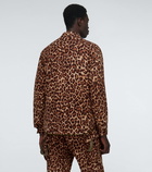 Sacai - Leopard Shrivel wool shirt