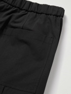 Amomento - Straight-Leg Belted Pleated Poplin Trousers - Black