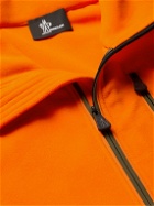 Moncler Grenoble - Striped Fleece Half-Zip Sweatshirt - Orange
