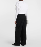 Fforme Faye high-rise wool wide-leg pants