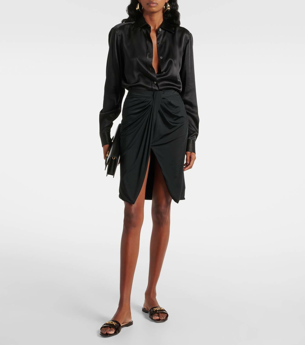 Tom Ford Whitney croc-effect leather slides