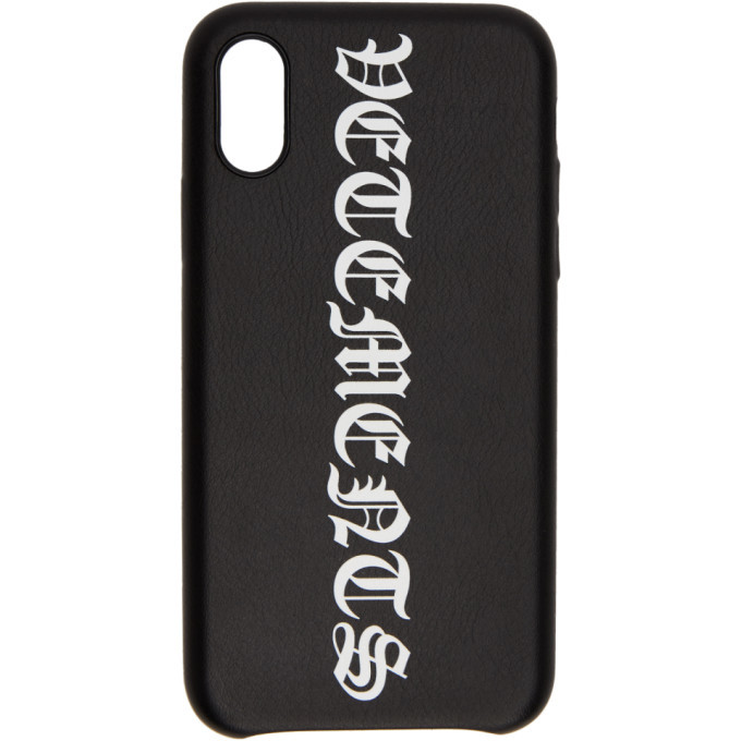 VETEMENTS Black Vertical Logo iPhone XS Max Case Vetements