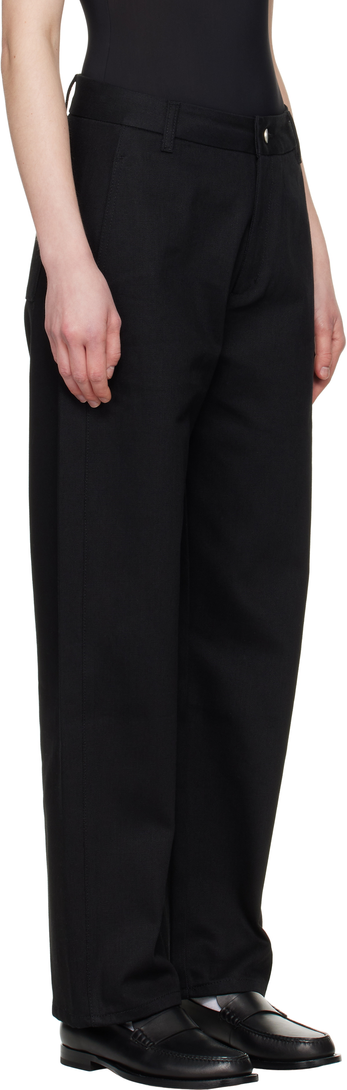 AMOMENTO Black Tapered Fit Jeans