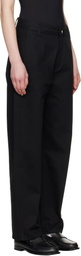 AMOMENTO Black Tapered Fit Jeans