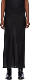 Baserange Black Dydine Maxi Skirt