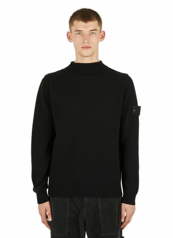 Photo: Compass Patch Cord Sweater in Black