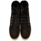Flamingos SSENSE Exclusive Black Shearling Stacy Boots