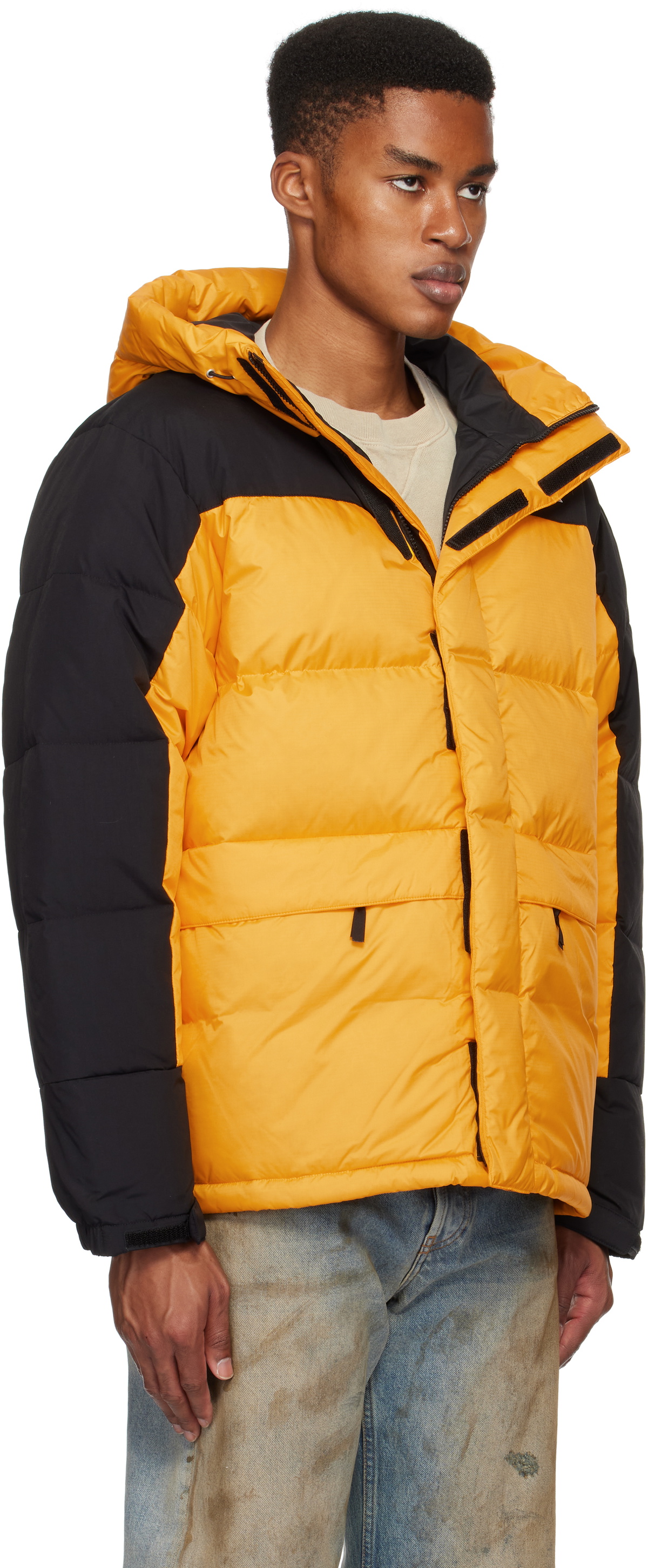 North face black yellow best sale