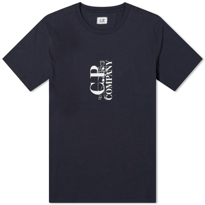 Photo: C.P. Company Men's Sailor Logo T-Shirt in Total Eclipse