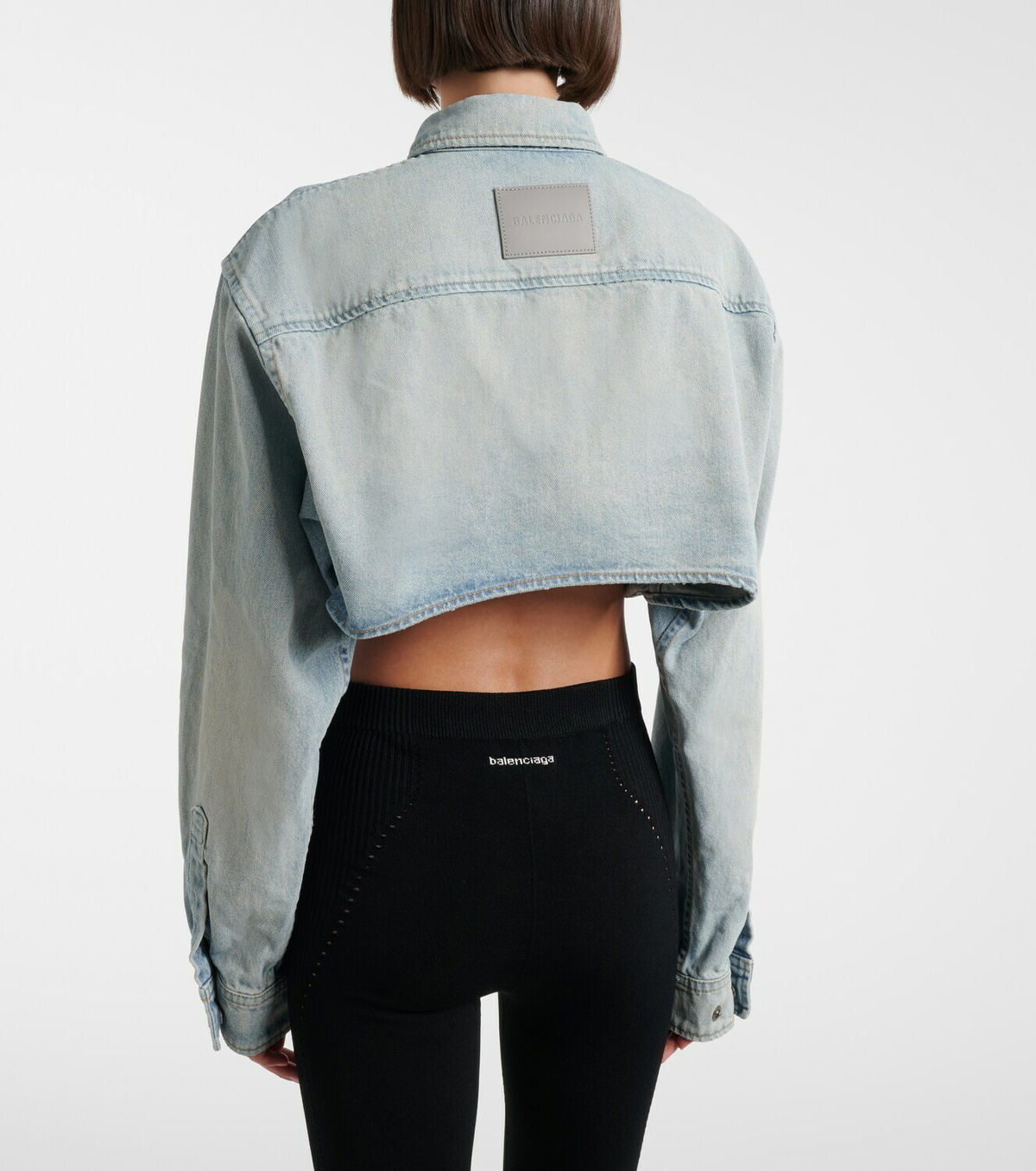 Balenciaga Cropped denim shirt