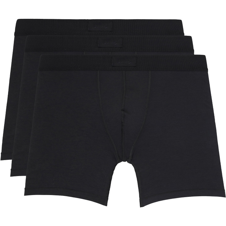 Photo: SKIMS Three-Pack Black SKIMS Cotton 5 Boxer Briefs