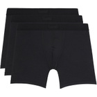 SKIMS Three-Pack Black SKIMS Cotton 5 Boxer Briefs