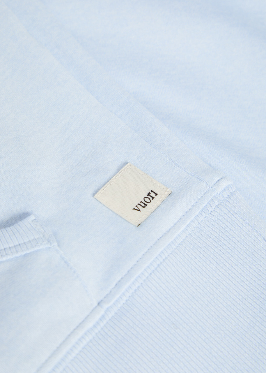 Vuori Halo Mini Hooded Jersey Sweatshirt Light Blue
