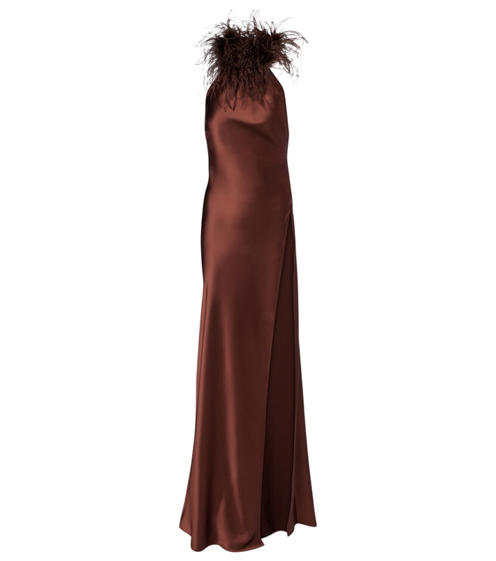 Photo: The New Arrivals Ilkyaz Ozel Jazzy embellished feather-trimmed gown