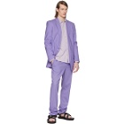 Tibi SSENSE Exclusive Purple Eamon Long Blazer