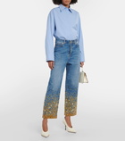 Valentino Beaded wide-leg jeans