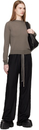 Rick Owens Black Temple Dietrich Drawstring Lounge Pants