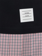 THOM BROWNE - Check Print Cotton Mini Polo Dress