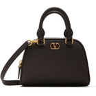 Valentino Garavani Brown Mini VLogo Signature Bowling Bag