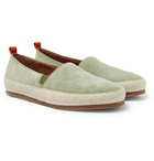 Mulo - Suede Espadrilles - Light green