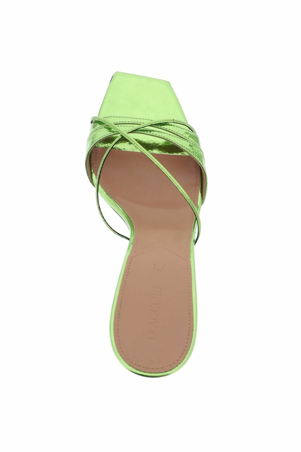 D'ACCORI metallic leather lust mules Metallic
