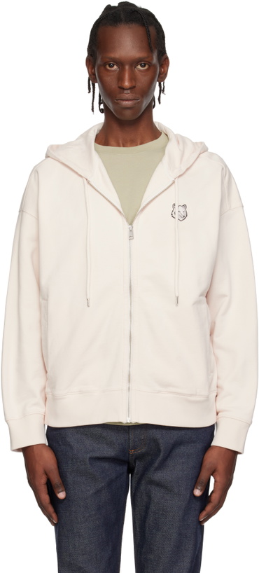 Photo: Maison Kitsuné Pink Fox Head Zipped Oversize Hoodie