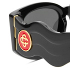 Casablanca Men's Wave Sunglasses in Black/Gold