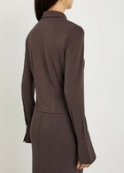 Good American Matte Stretch-jersey top Dark Brown