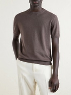 Altea - Linen and Cotton-Blend T-Shirt - Brown