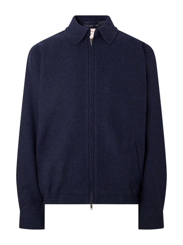 Photo: Portuguese Flannel - Aurelia Felted Wool Blouson Jacket - Blue