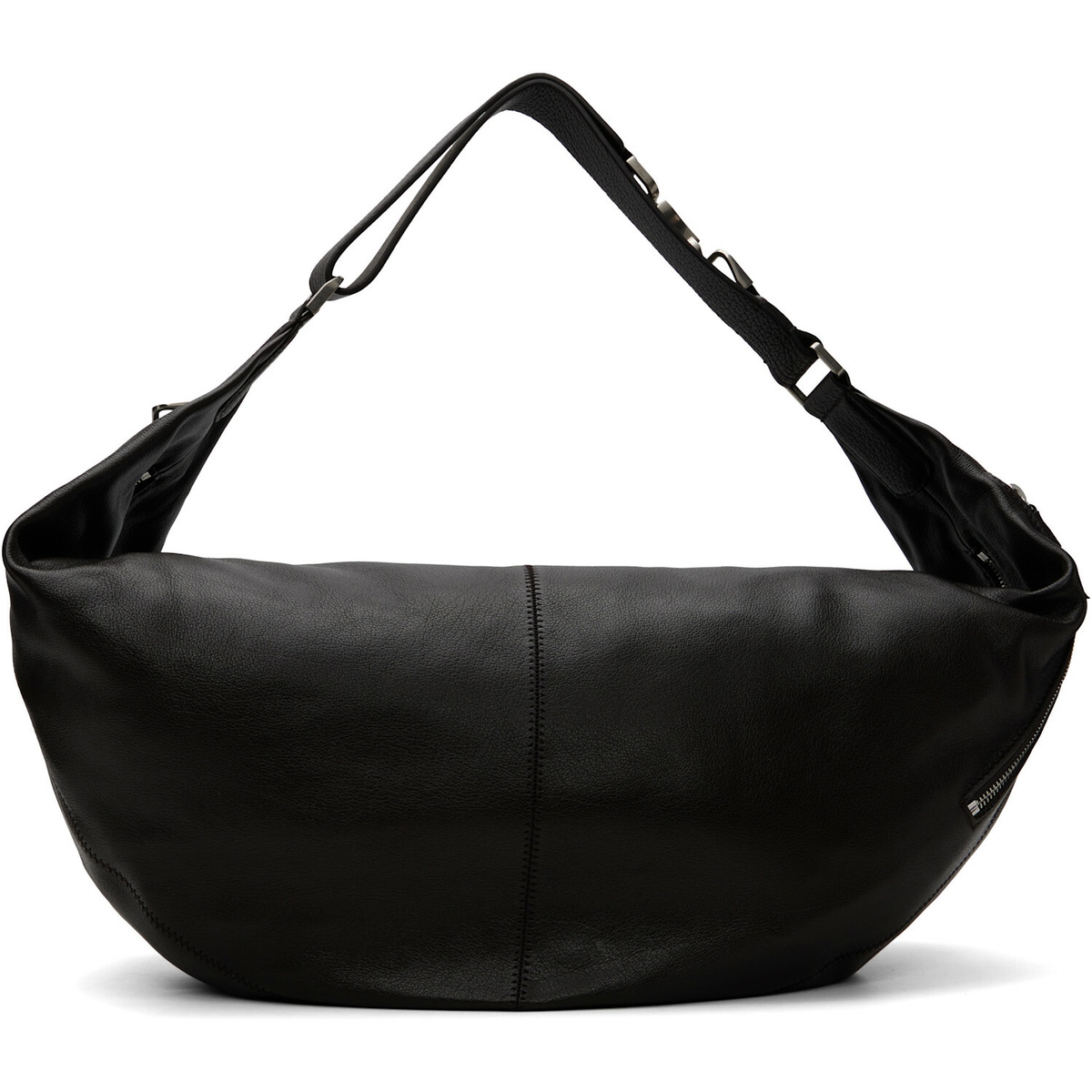 LEMAIRE Brown Large Quiver Clip Leather Bag