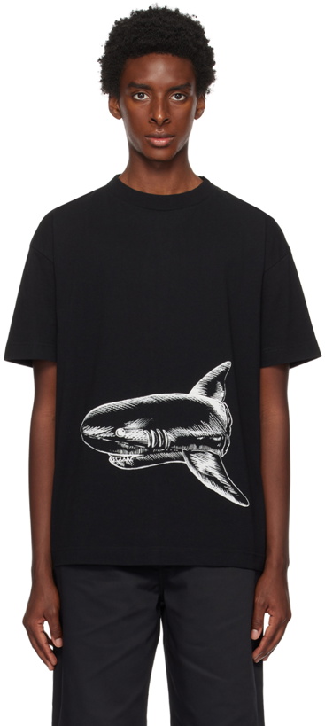 Photo: Palm Angels Black Broken Shark Classic T-Shirt