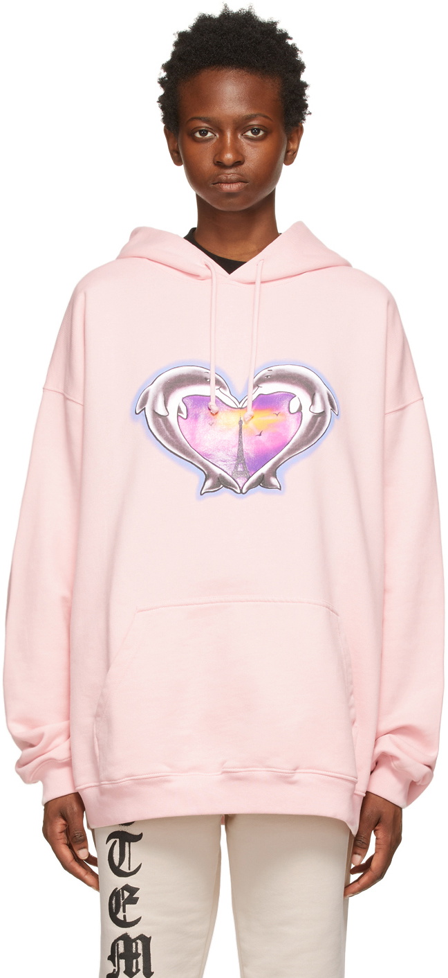 新品《 VETEMENTS 》Dolphins Heart Hoodie Sトップス