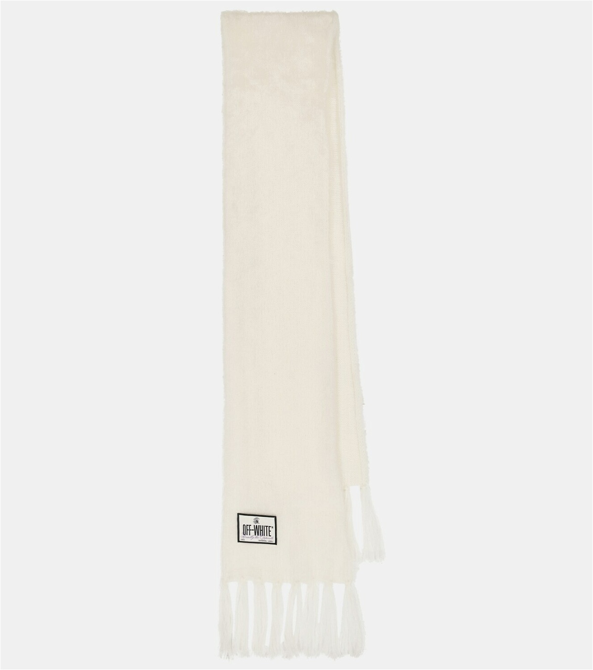 Off-White - Label mohair-blend scarf Off-White