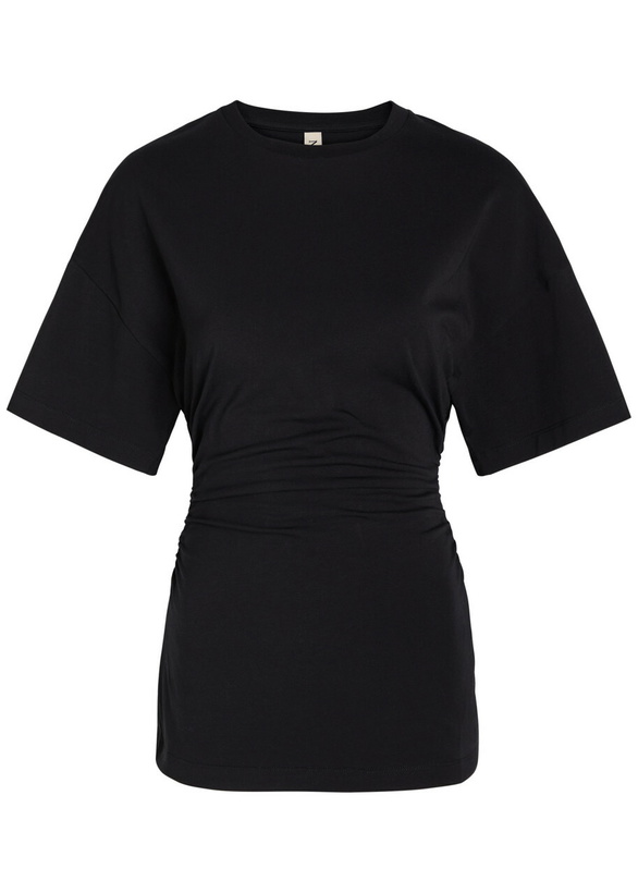 Photo: Akyn Harper Gathered Stretch-cotton T-shirt Black